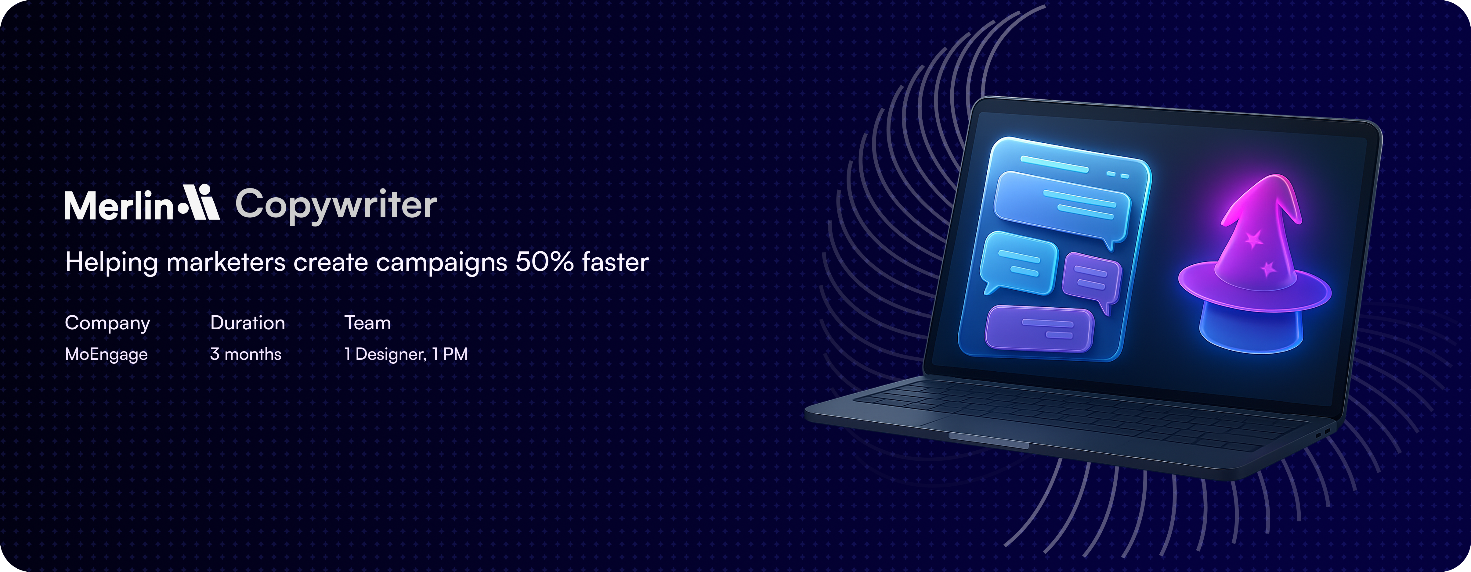 MerlinAI Copywriter hero cover showing the product and key metrics