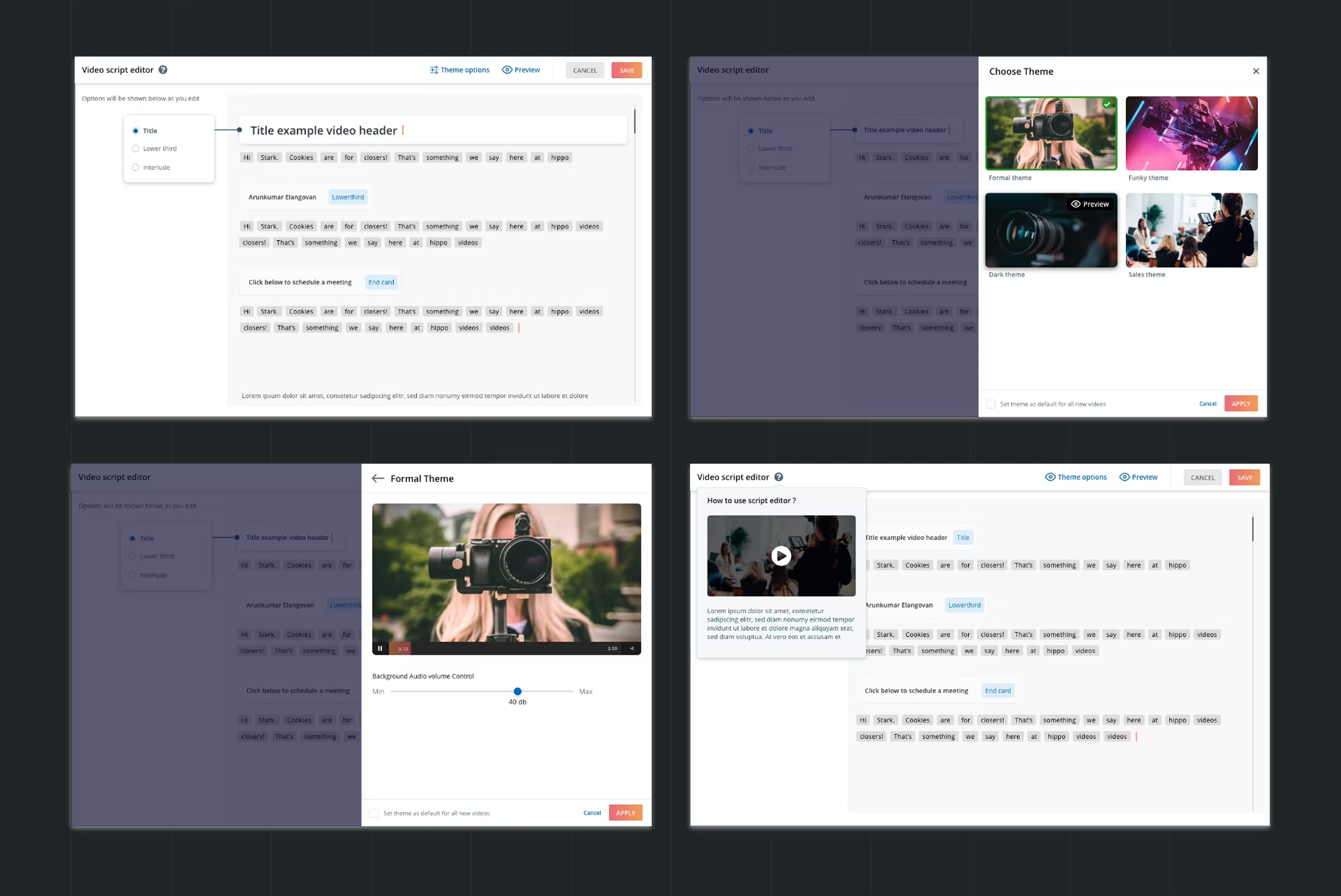 UI Design Phase 1: main script editor